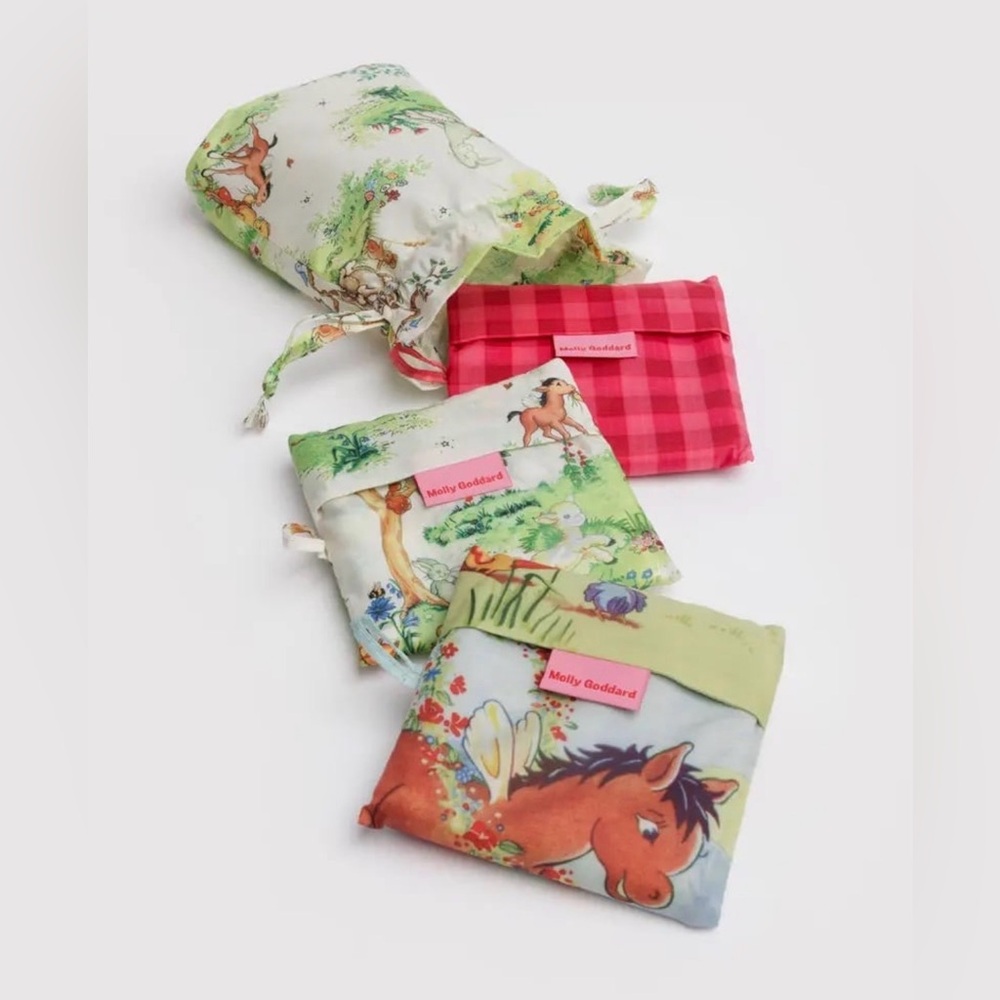 ✨SOLD!✨ NWT **Set of 3** BAGGU x Molly Goddard Standard Reusable Tote Bags - Picture 2 of 12